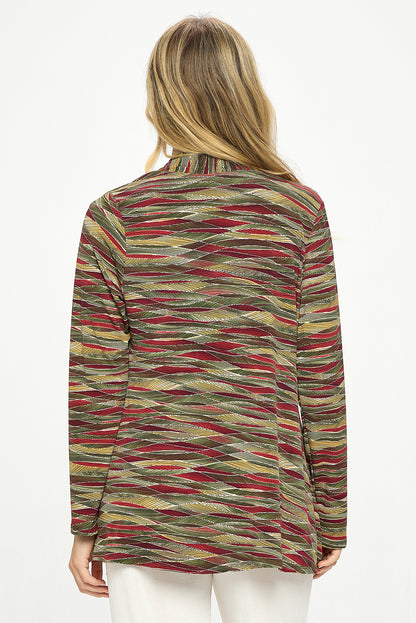 Mid-cut Jacket Long Sleeve Print-4028HT-LRP1-W426