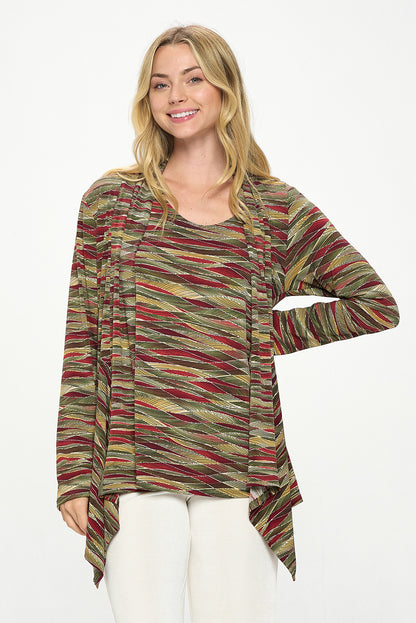 Mid-cut Jacket Long Sleeve Print-4028HT-LRP1-W426