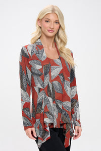 Mid-cut Jacket Long Sleeve Print-4028HT-LRP1-W447