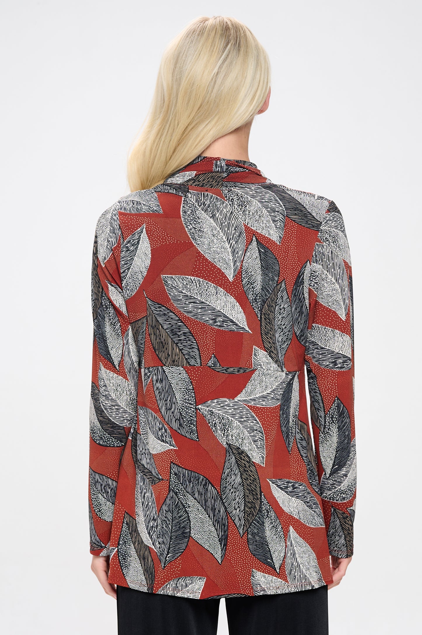 Mid-cut Jacket Long Sleeve Print-4028HT-LRP1-W447