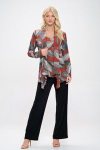 Mid-cut Jacket Long Sleeve Print-4028HT-LRP1-W447