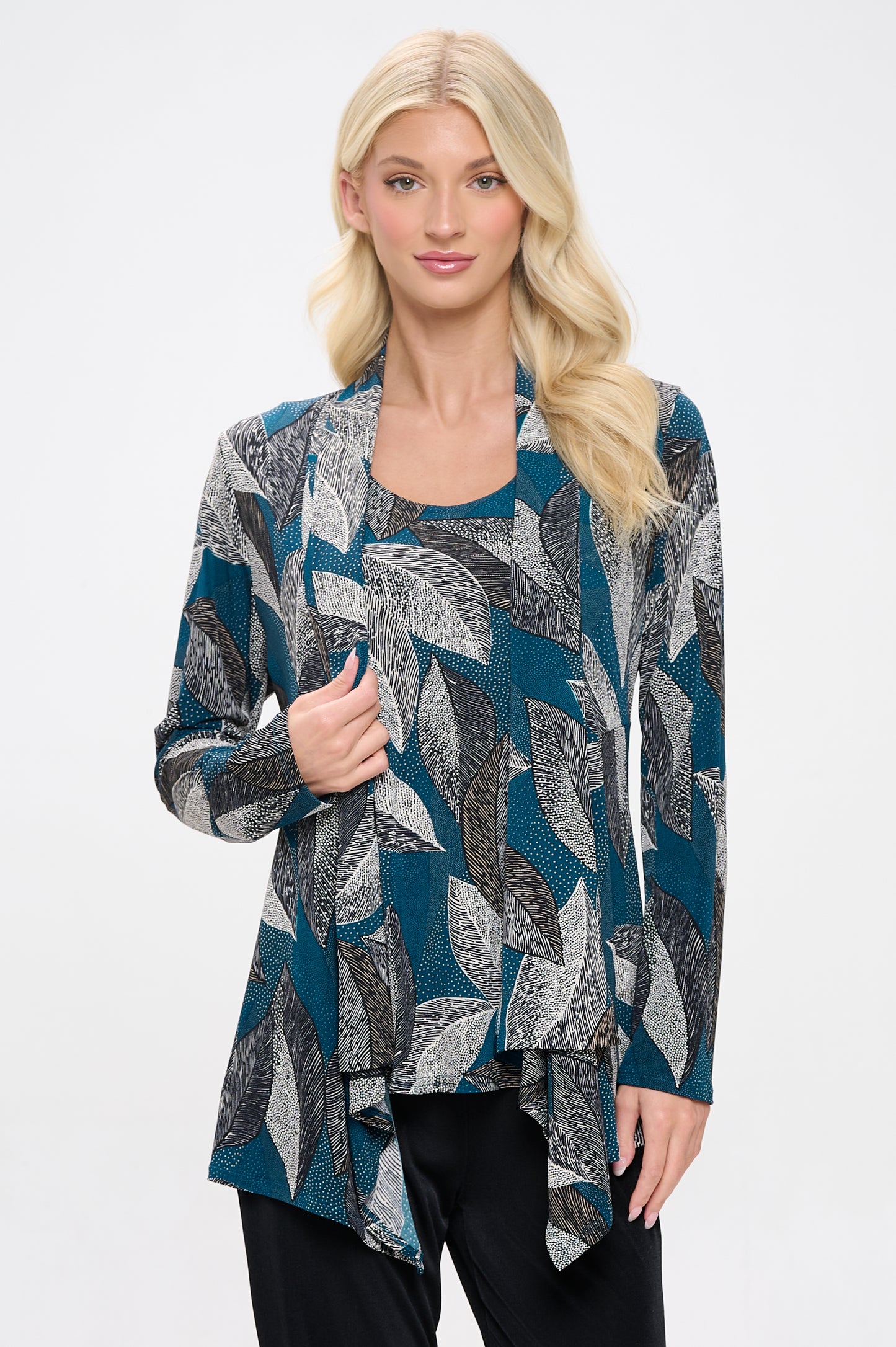 Mid-cut Jacket Long Sleeve Print-4028HT-LRP1-W447