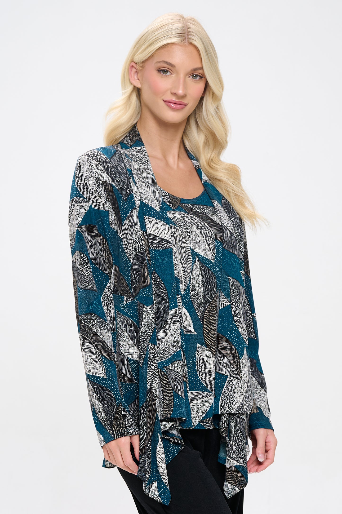 Mid-cut Jacket Long Sleeve Print-4028HT-LRP1-W447