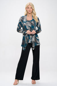 Mid-cut Jacket Long Sleeve Print-4028HT-LRP1-W447