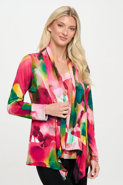 Mid-cut Jacket Long Sleeve Print-4028HT-LRP1-W458