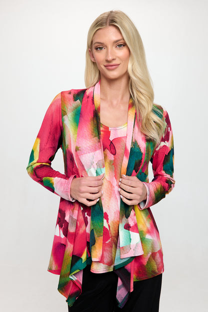 Mid-cut Jacket Long Sleeve Print-4028HT-LRP1-W458