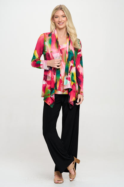 Mid-cut Jacket Long Sleeve Print-4028HT-LRP1-W458