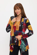 Load image into Gallery viewer, Plus Size Mid-cut Jacket Long Sleeve Print-4028HT-LXP1-W495
