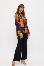 Load image into Gallery viewer, Plus Size Mid-cut Jacket Long Sleeve Print-4028HT-LXP1-W495
