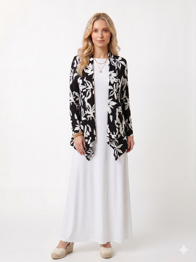 Mid-cut Jacket Long Sleeve Print-4028HT-LRP1-W500