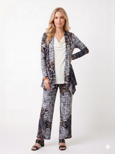 Mid-cut Jacket Long Sleeve Print-4028HT-LRP1-W531