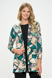 ITY Duster Jacket Quarter Sleeve Print-4071HT-QRP1-W394