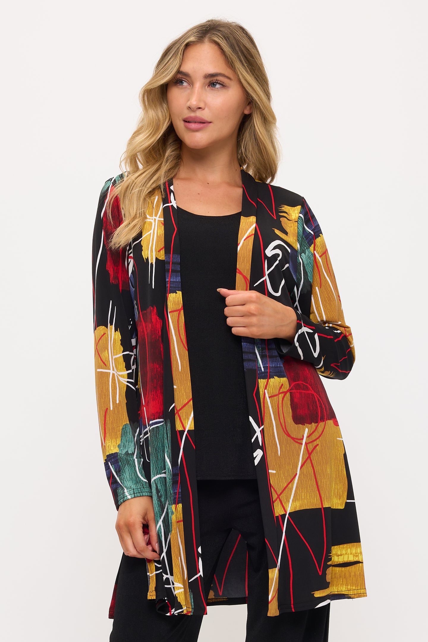 ITY Duster Jacket Quarter Sleeve Print-4071HT-QRP1-W495