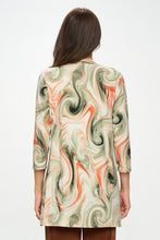 Load image into Gallery viewer, ITY Duster Jacket Quarter Sleeve Print-471HT-QRP1-W330
