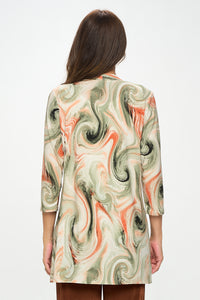 ITY Duster Jacket Quarter Sleeve Print-471HT-QRP1-W330