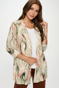 ITY Duster Jacket Quarter Sleeve Print-471HT-QRP1-W330