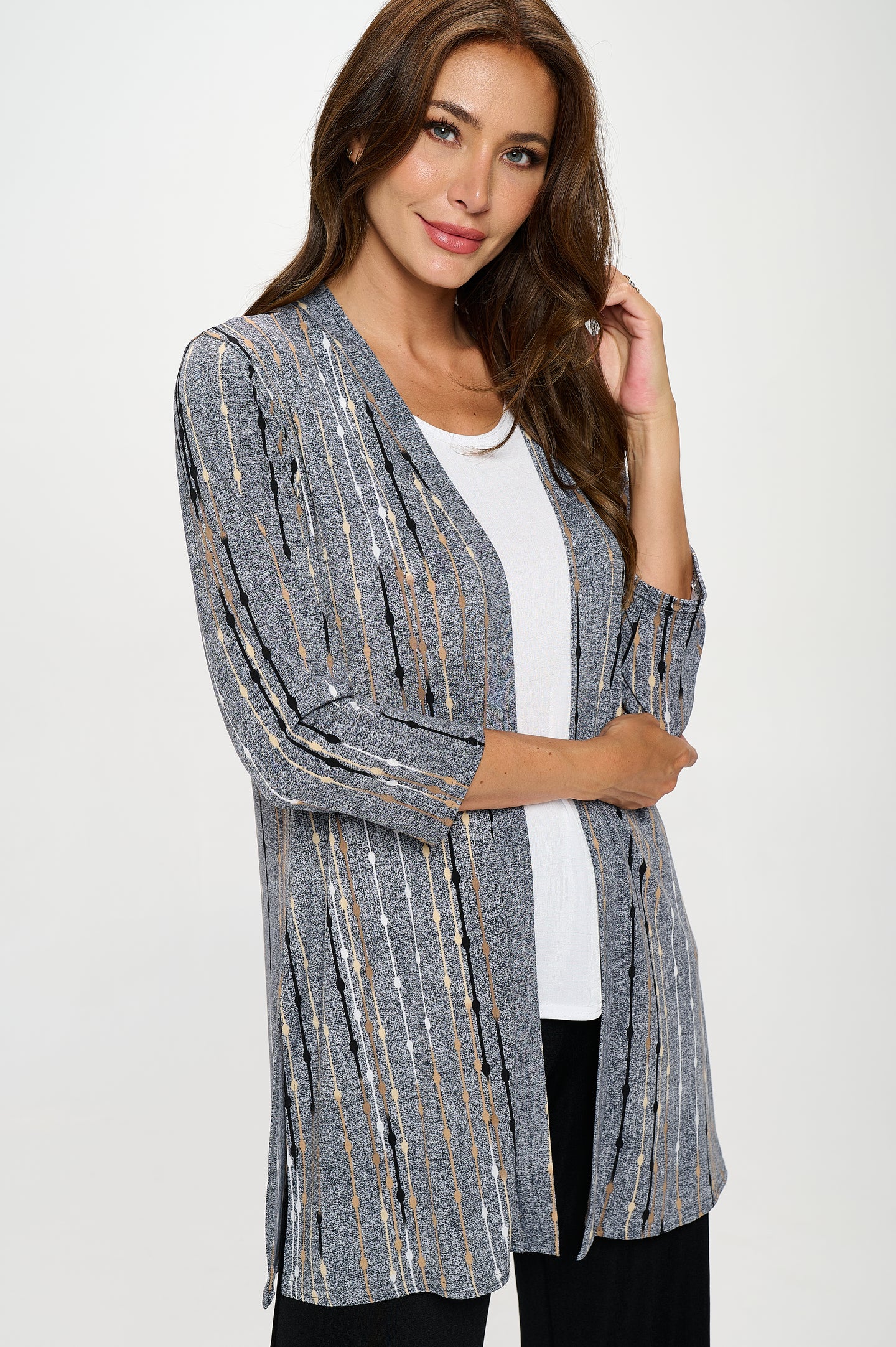 ITY Duster Jacket Quarter Sleeve Print-471HT-QRP1-W399