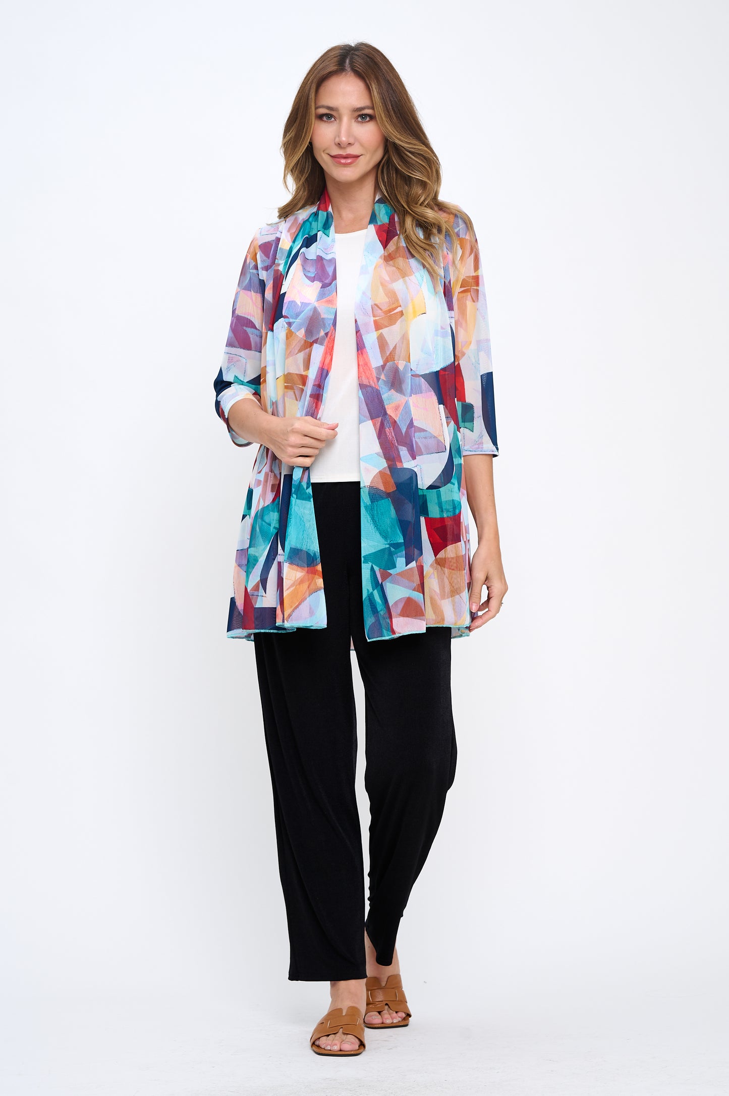 MR Princess Jacket Print Quarter Sleeves-4072MR-QRD1-D013