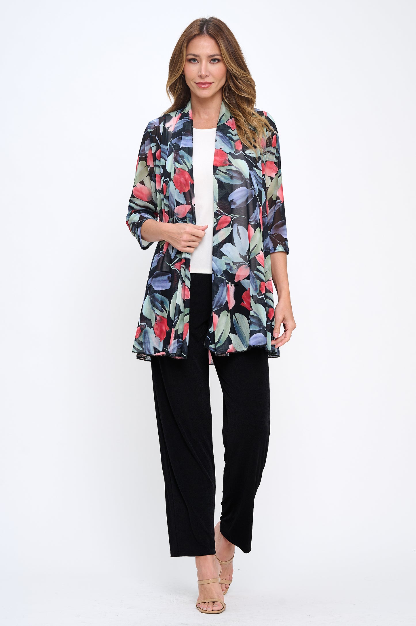 MR Princess Jacket Print Quarter Sleeves-4072MR-QRD1-D014