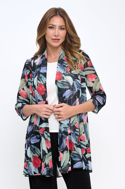 MR Princess Jacket Print Quarter Sleeves-4072MR-QRD1-D014