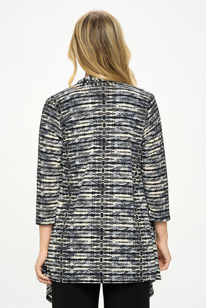 ITY Print Draped Wrap Jacket-4084HT-QRP1-W421