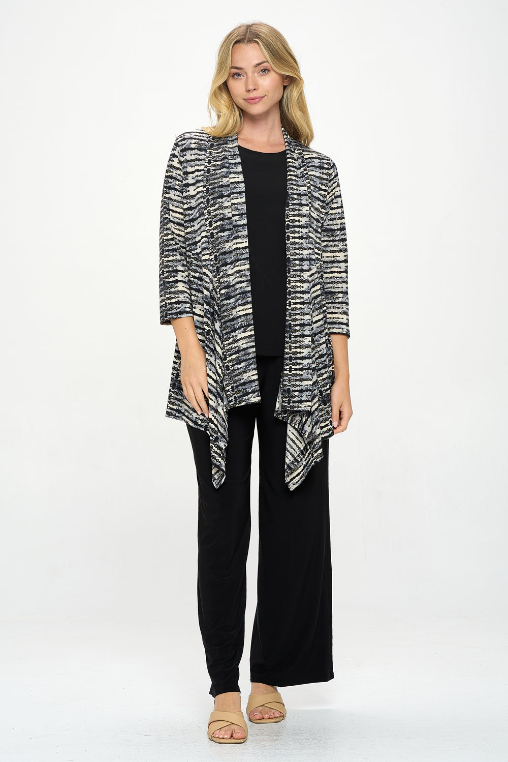 ITY Print Draped Wrap Jacket-4084HT-QRP1-W421