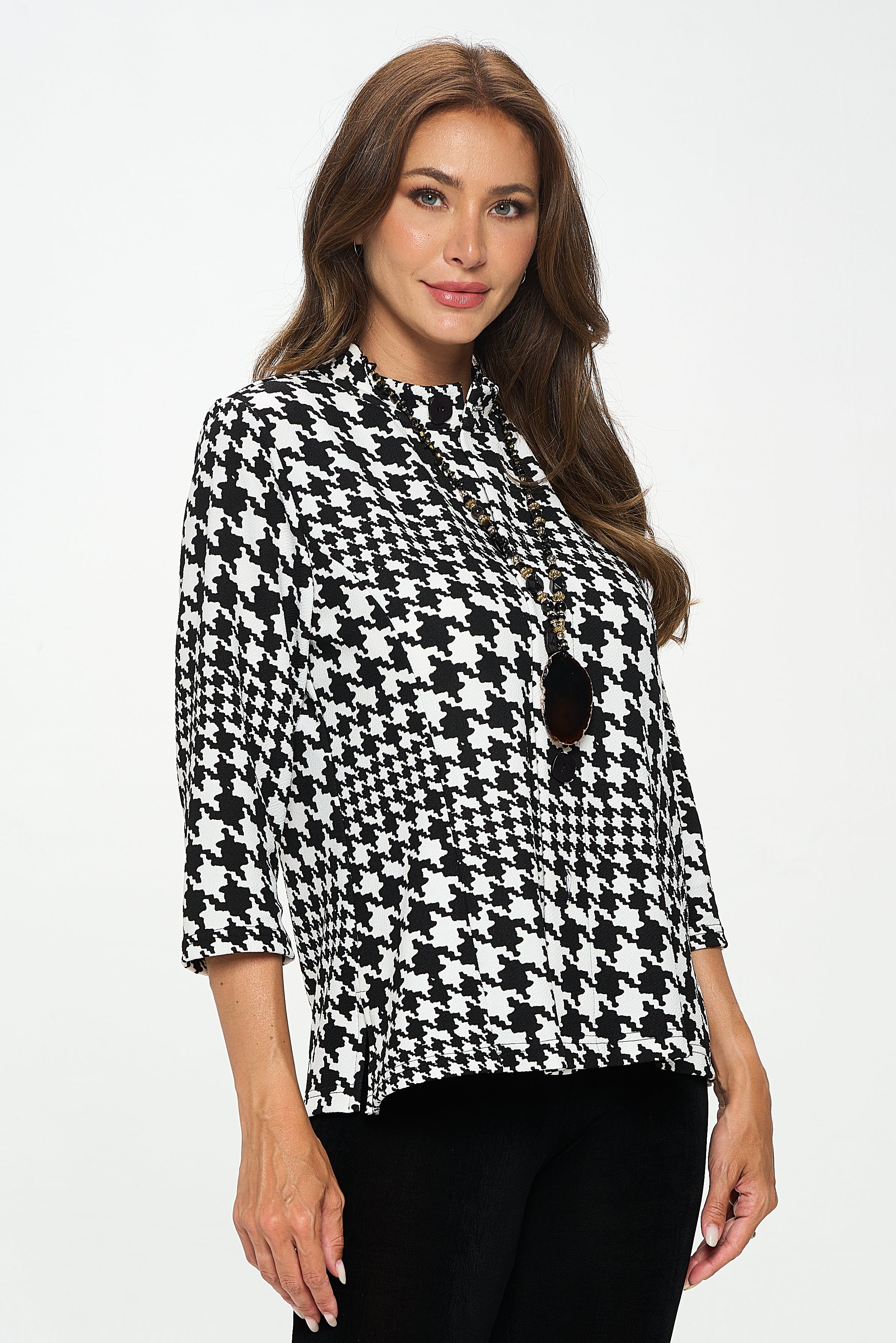 Plus size houndstooth jacket hotsell