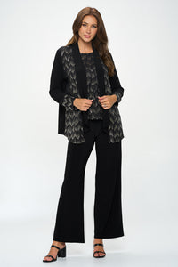 Nylon Foil Sequin Contrast Jacket -4091NF-LRD1-C-F029