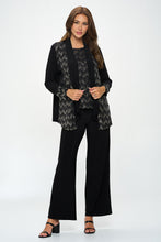 Load image into Gallery viewer, Plus Size Nylon Foil Sequin Contrast Jacket -4091NF-LXD1-C-F029
