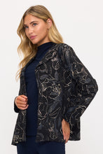 Load image into Gallery viewer, Fukuro Jacquard Open Front Jacket W/Foil-4102FJ-LRD1-F033
