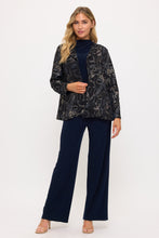 Load image into Gallery viewer, Fukuro Jacquard Open Front Jacket W/Foil-4102FJ-LRD1-F033
