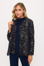 Load image into Gallery viewer, Fukuro Jacquard Open Front Jacket W/Foil-4102FJ-LRD1-F033
