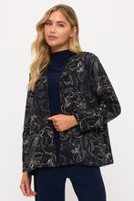 Load image into Gallery viewer, Fukuro Jacquard Open Front Jacket W/Foil-4102FJ-LRD1-F033
