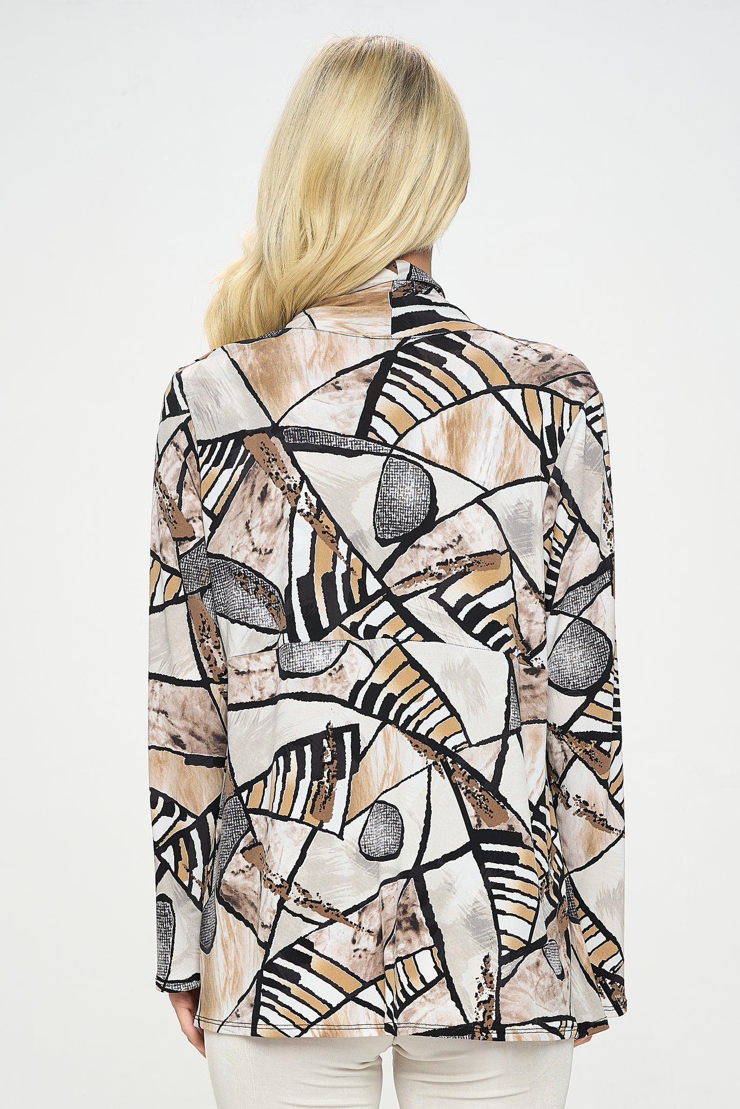 Mid-cut Jacket Long Sleeve Print-4028HT-LRP1-W393