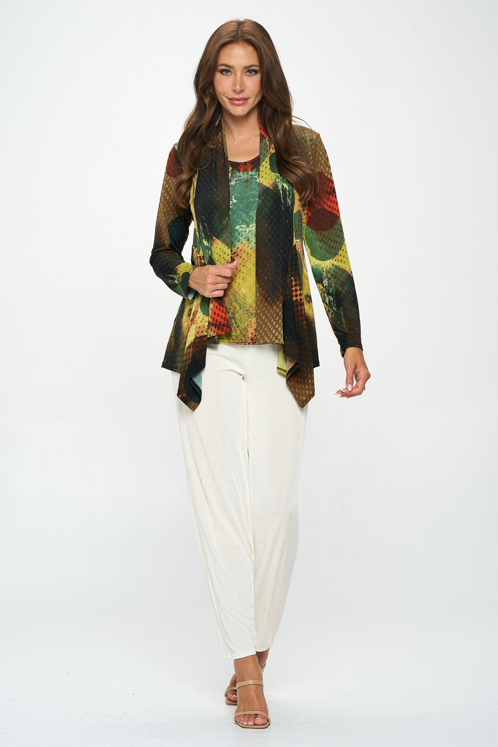 Mid-cut Jacket Long Sleeve Print-4028HT-LRP1-W412