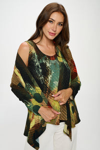 Mid-cut Jacket Long Sleeve Print-4028HT-LRP1-W412