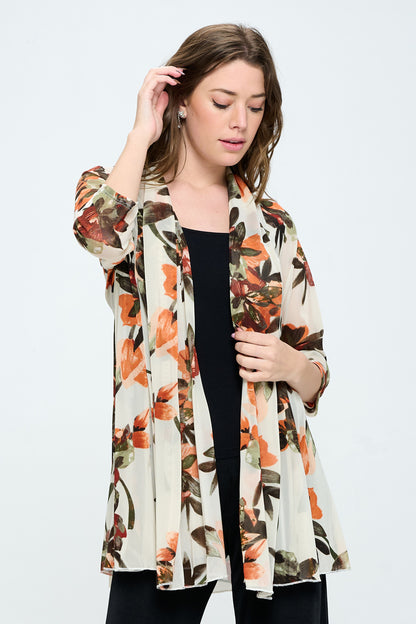 Mesh Princess Jacket Print-4072MR-QRP1-W346