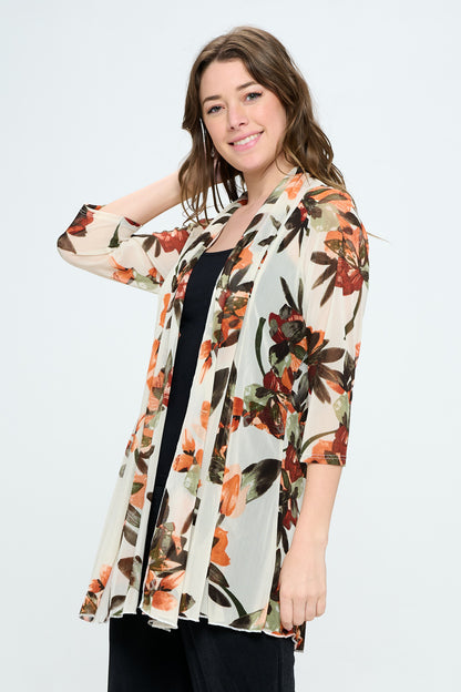 Mesh Princess Jacket Print-4072MR-QRP1-W346