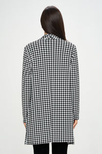 ITY Houndstooth Print Cardigan-4088HT-LRP1-W410