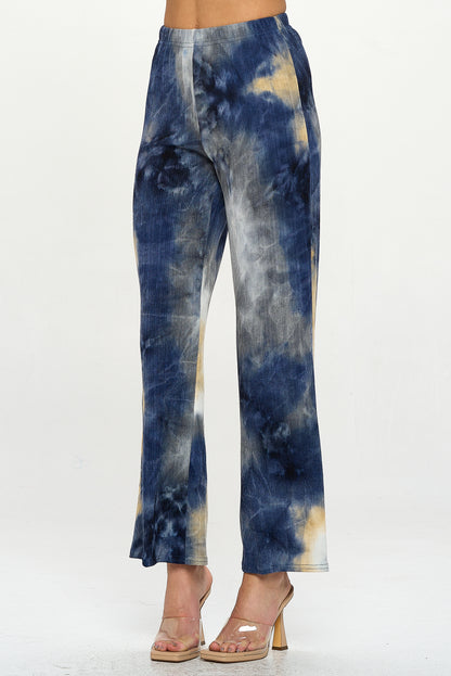 Andante Tie Dye Print Flared Pants-5042AD-ARP1-W231