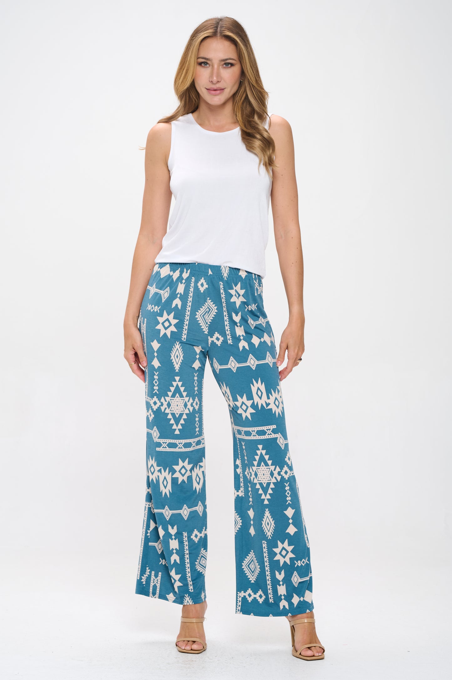 BG Wide Leg Flared Pants-5042BG-ARP1-W372