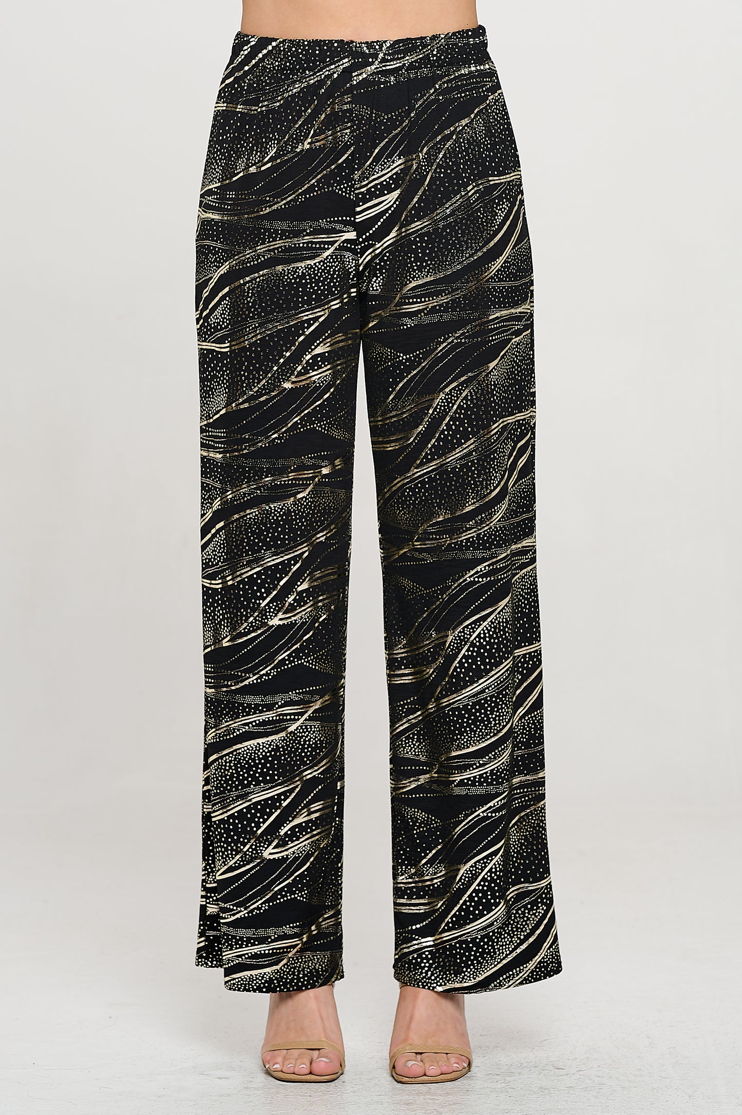 HIT Foil Wide Leg Pants-5042HF-ARD1-F032