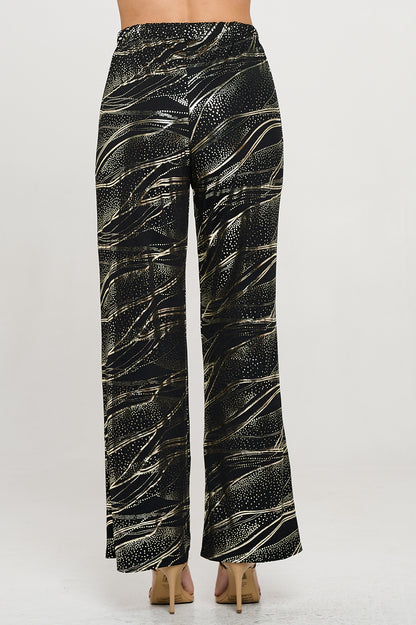 HIT Foil Wide Leg Pants-5042HF-ARD1-F032