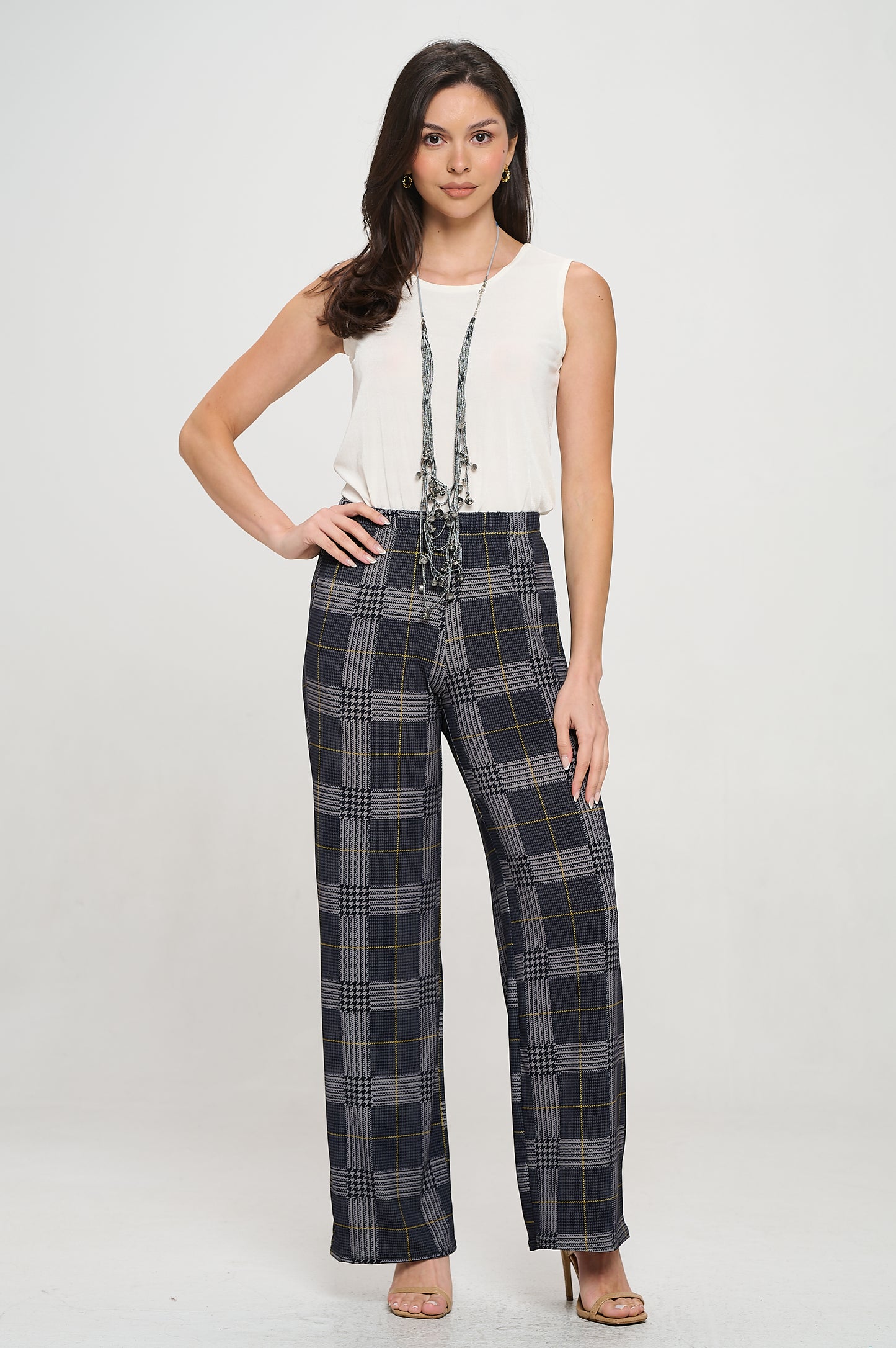 Print  HIT Flared Pants-5042HT-ARD1-D008