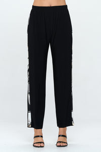 Plus Size HIT Contrast Straight Pants-540HT-AXP1-C-W357