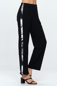 Plus Size HIT Contrast Straight Pants-540HT-AXP1-C-W357