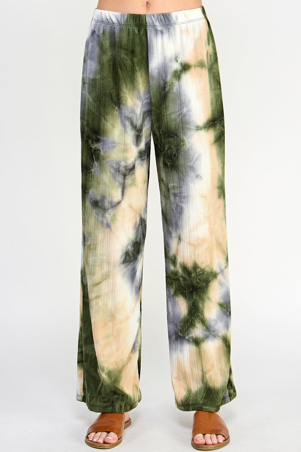 Andante Tie Dye Print Flared Pants-5042AD-ARP1-W231