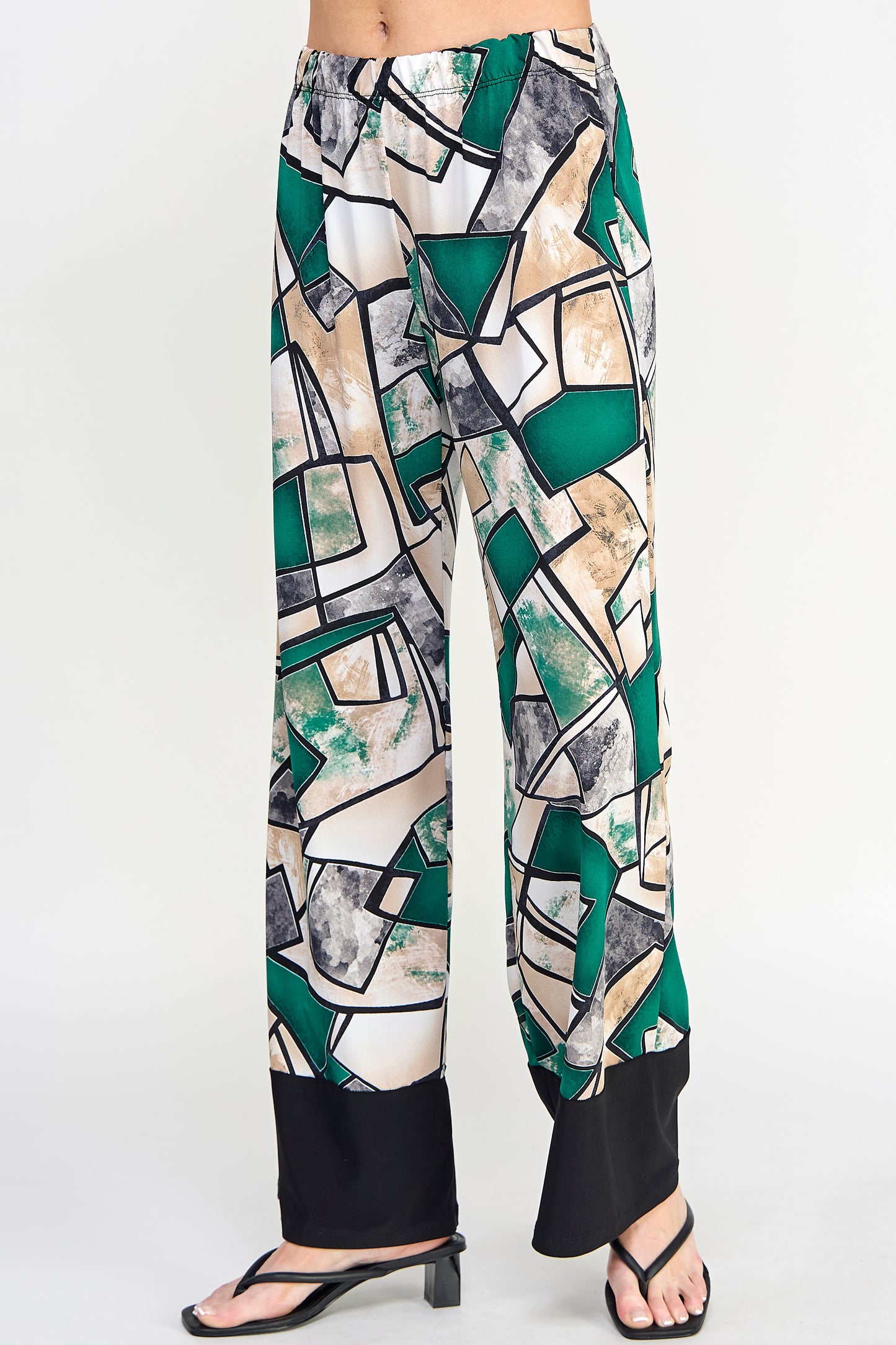 Contrast HIT Flared Pants-5042HT-ARP1-C-W394