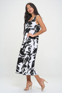 Print  Long Tank Dress -7000BN-TRP1-W403