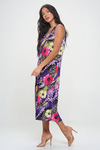 Load image into Gallery viewer, Plus Size Print Tank Long Dress Sleeveless- 7000BN-TXP1-W408

